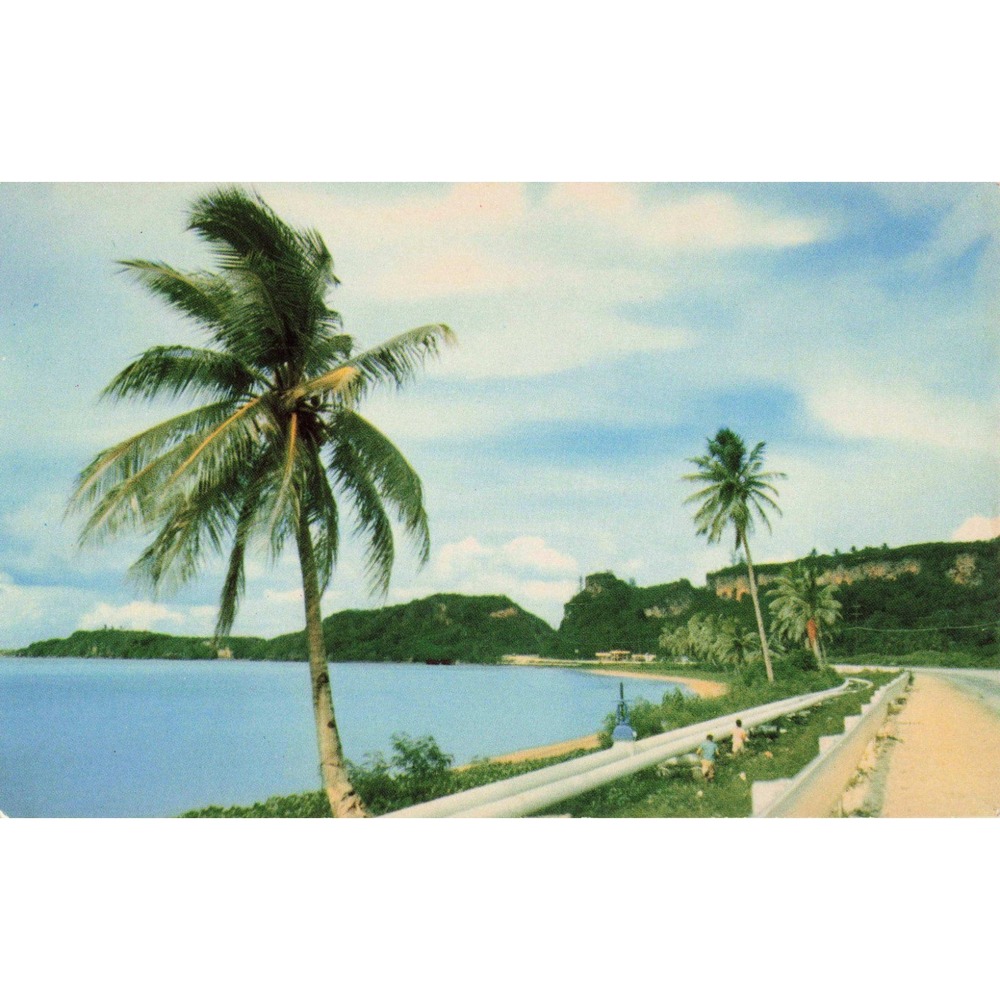 Vintage Guam Postcard Marines' Landing Marine Drive Piti Dale E Wildoner G-7 - Picture 1 of 2